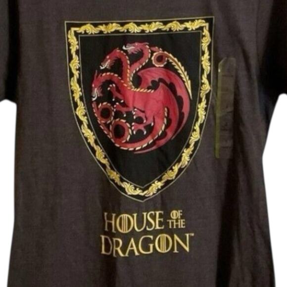 Games of Thrones Men's Size S House Of The The Dragon T-Shirt Gray New - Picture 5 of 6